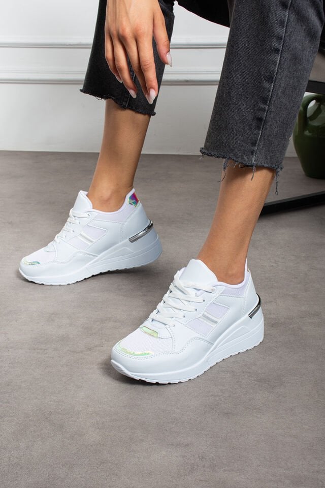 Kadın Yüksek Günlük Ayakkabı Beyaz - 39