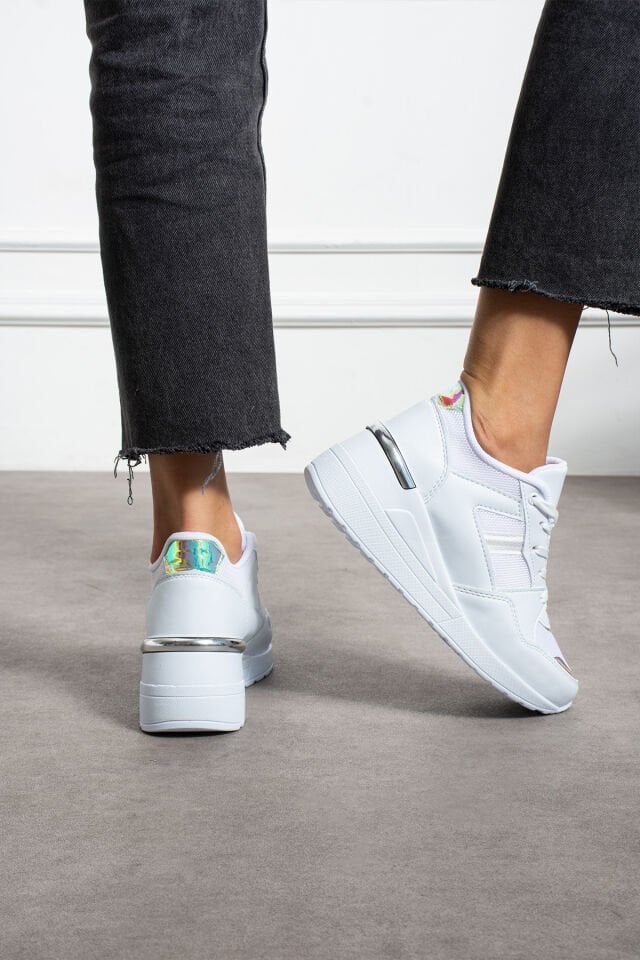 Kadın Yüksek Günlük Ayakkabı Beyaz - 39