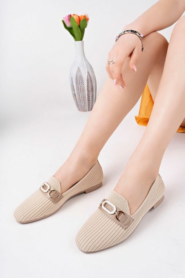 Kadın Babet Günlük Ayakkabı Nerina Bej - 36