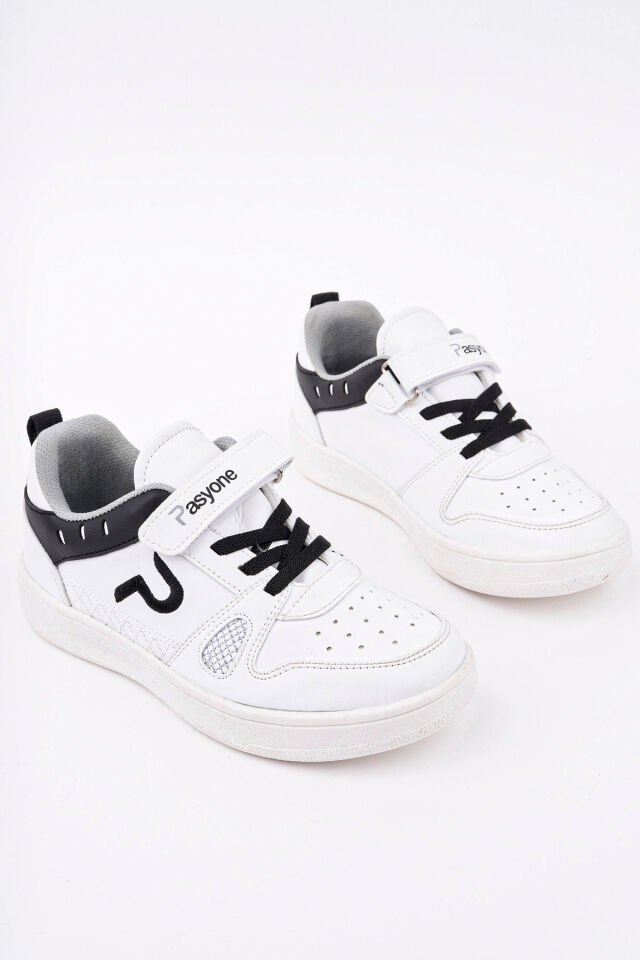 Günlük Spor Sneaker Ayakkabı Zaraya Beyaz Siyah - 33