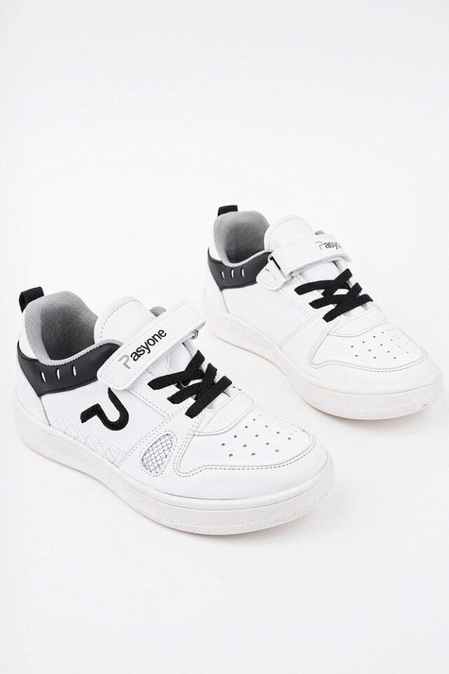 Günlük Spor Sneaker Ayakkabı Zaraya Beyaz Siyah - 32
