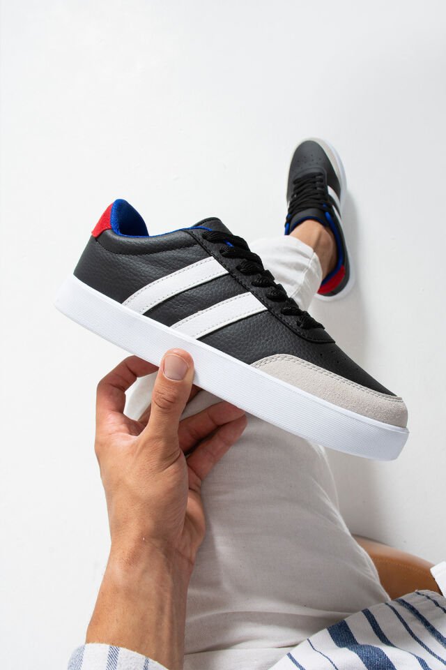 Erkek Günlük Sneaker Ayakkabı Siyah Sax - 40