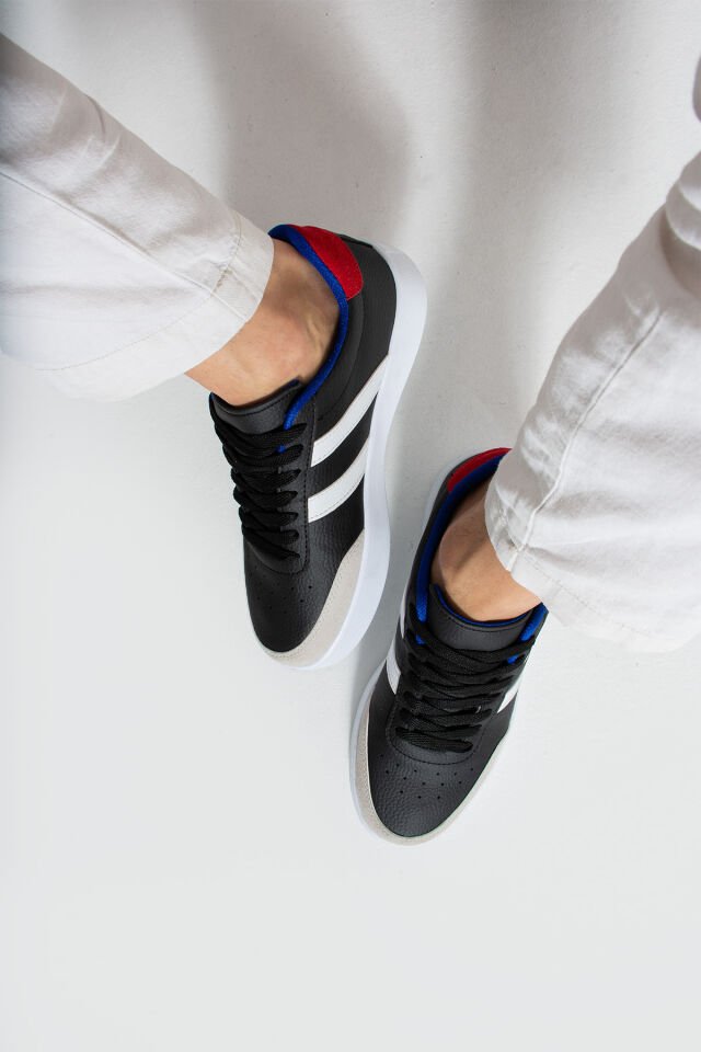 Erkek Günlük Sneaker Ayakkabı Siyah Sax - 43