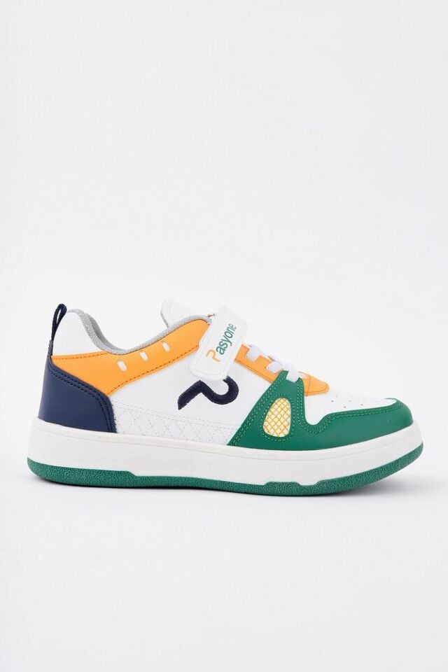 Günlük Spor Sneaker Ayakkabı Zaraya Yeşil Turuncu - 35