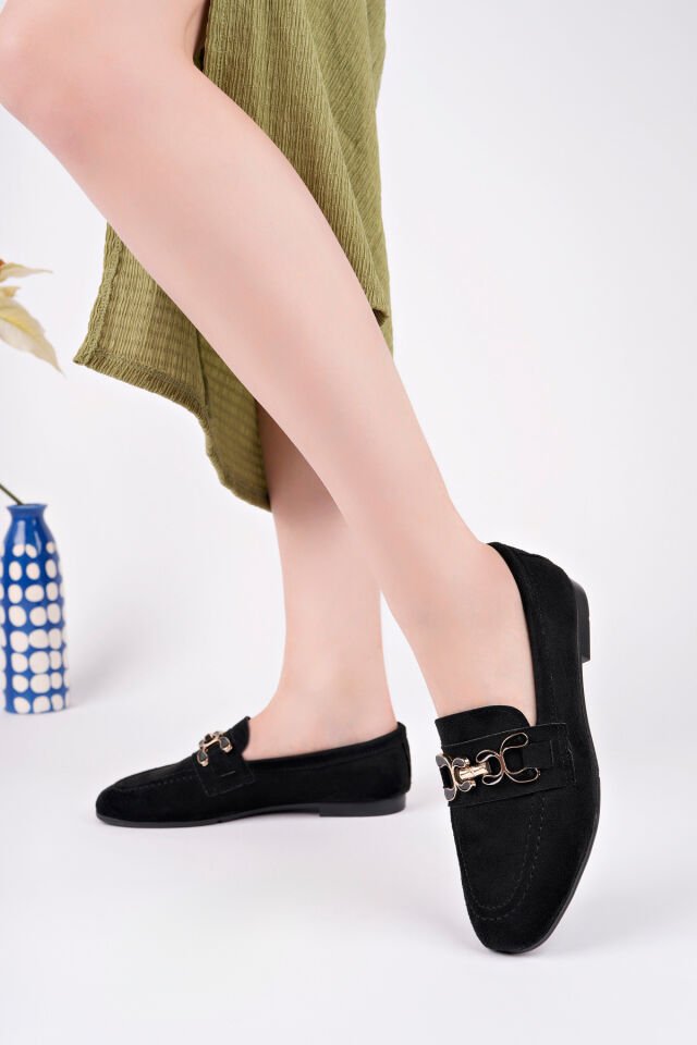 Babet Toka Detaylı Günlük Ayakkabı Nalira Siyah - 38