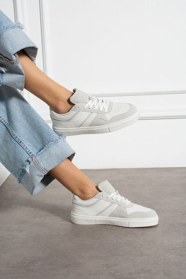 Kadın Günlük Şık Sneaker Spor Ayakkabı Gri - 36