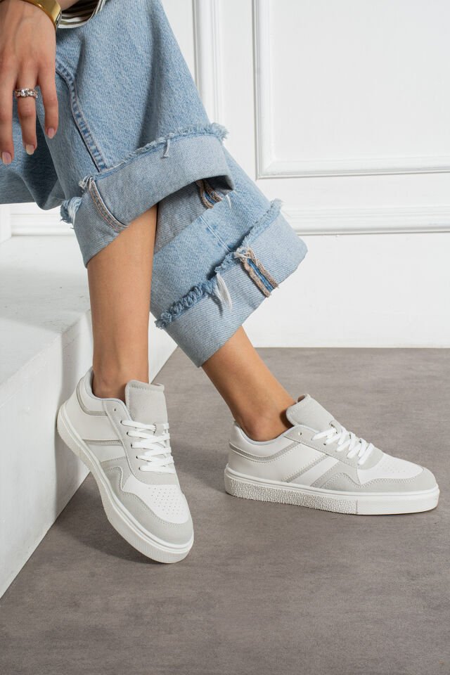 Kadın Günlük Şık Sneaker Spor Ayakkabı Gri - 39