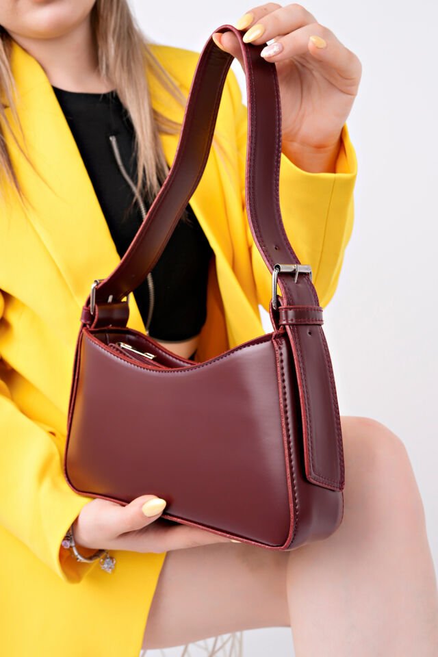 Kadın Günlük Kullanım Omuz Çantası Bordo - Tek Ebat