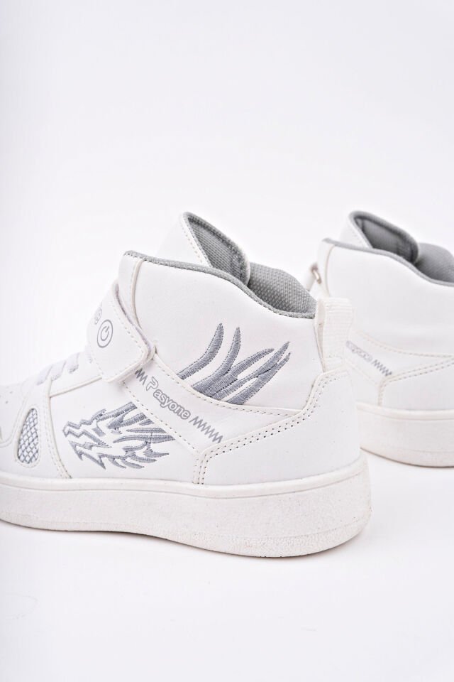 Çocuk Boğazlı Günlük Spor Ayakkabı Beyaz Buz - 32