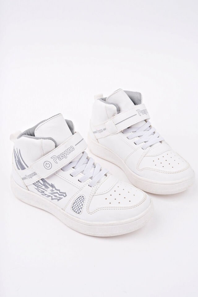 Çocuk Boğazlı Günlük Spor Ayakkabı Beyaz Buz - 32