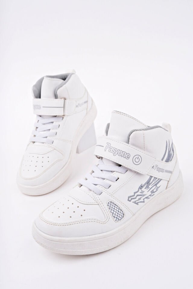 Çocuk Boğazlı Günlük Spor Ayakkabı Beyaz Buz - 33