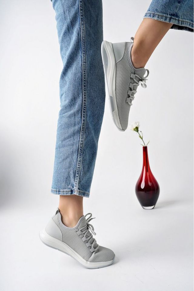 Kadın Fileli Günlük Ayakkabı Amariel Gri - 40