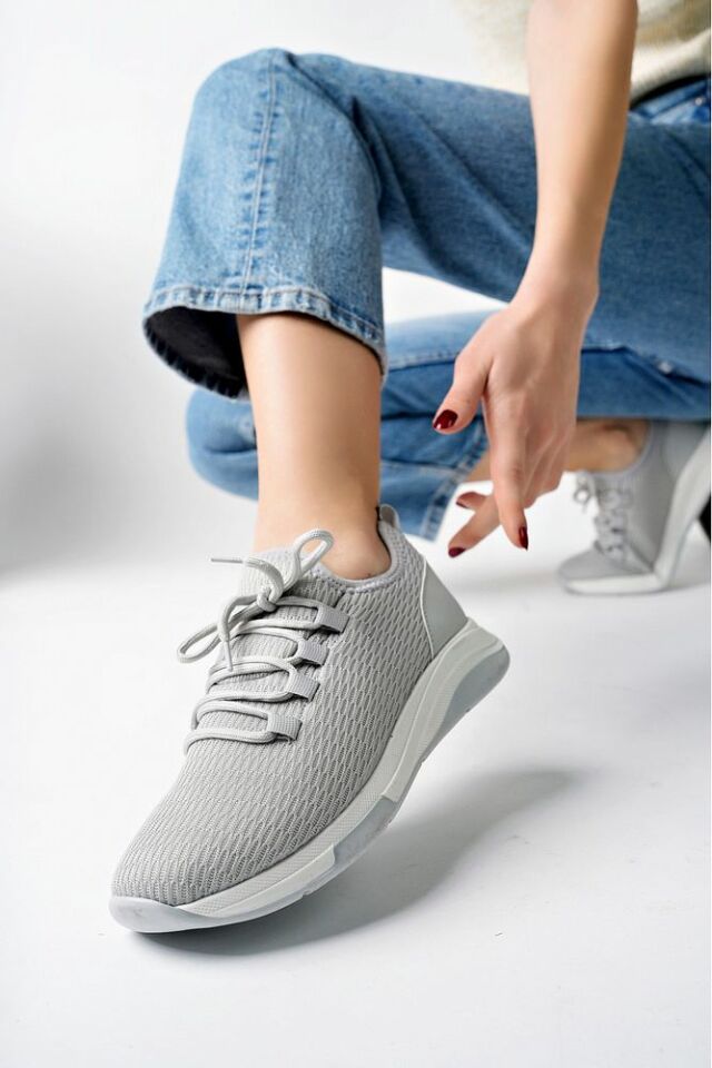 Kadın Fileli Günlük Ayakkabı Amariel Gri - 36