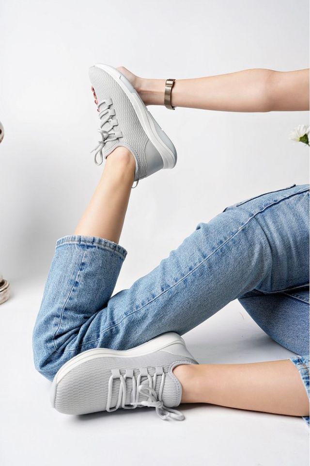 Kadın Fileli Günlük Ayakkabı Amariel Gri - 36