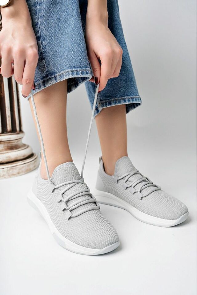 Kadın Fileli Günlük Ayakkabı Amariel Gri - 36