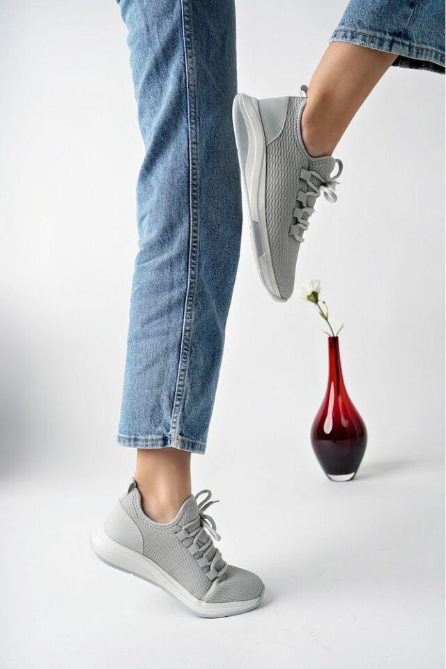 Kadın Fileli Günlük Ayakkabı Amariel Gri - 36