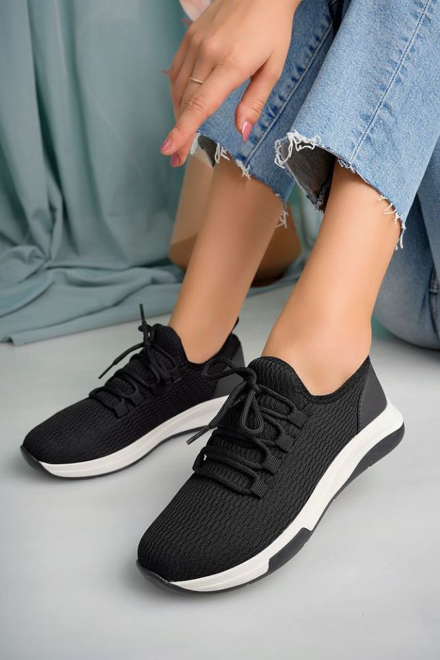 Kadın Fileli Günlük Ayakkabı Amariel Siyah - 37