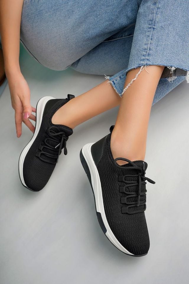 Kadın Fileli Günlük Ayakkabı Amariel Siyah - 39