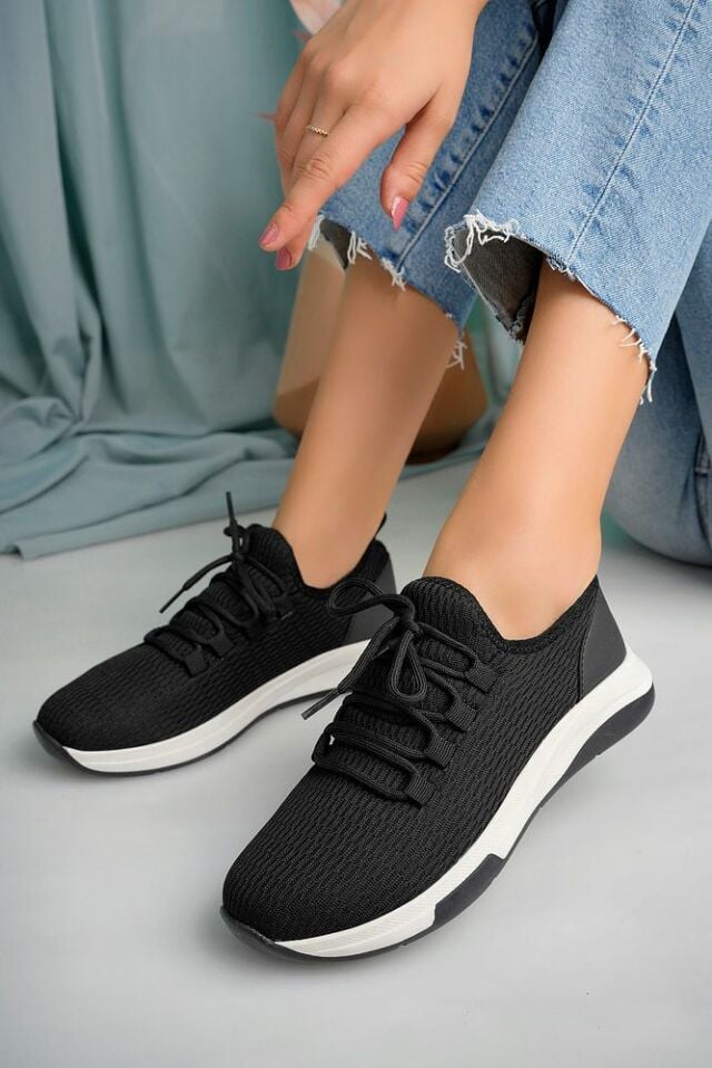 Kadın Fileli Günlük Ayakkabı Amariel Siyah - 40