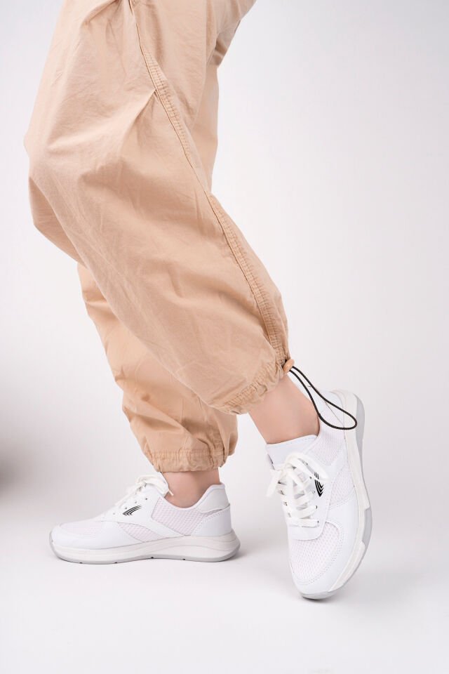 Kadın Fileli Sneaker Günlük Ayakkabı Virena Beyaz - 37