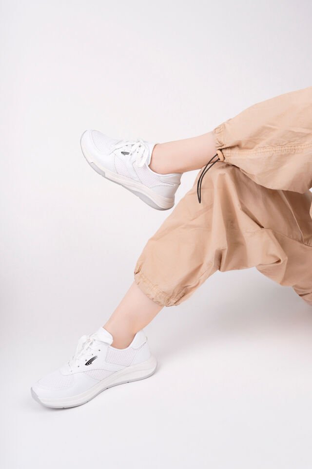 Kadın Fileli Sneaker Günlük Ayakkabı Virena Beyaz - 36