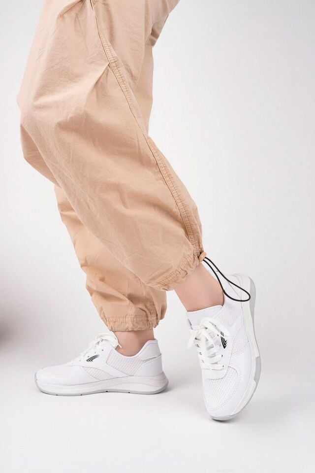 Kadın Fileli Sneaker Günlük Ayakkabı Virena Beyaz - 36