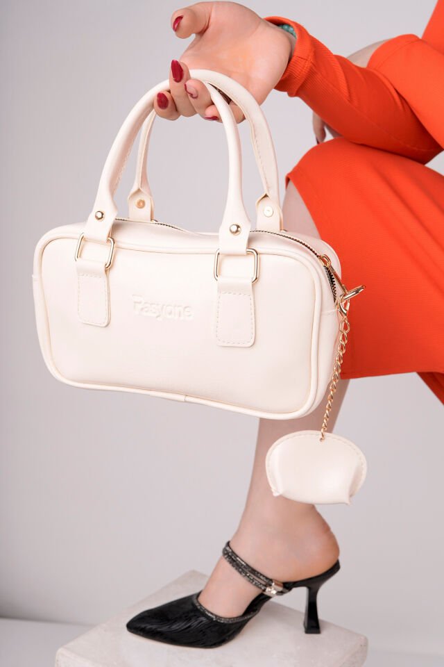 Rugan Şık Kadın Günlük Omuz Çantası Bej - Tek Ebat