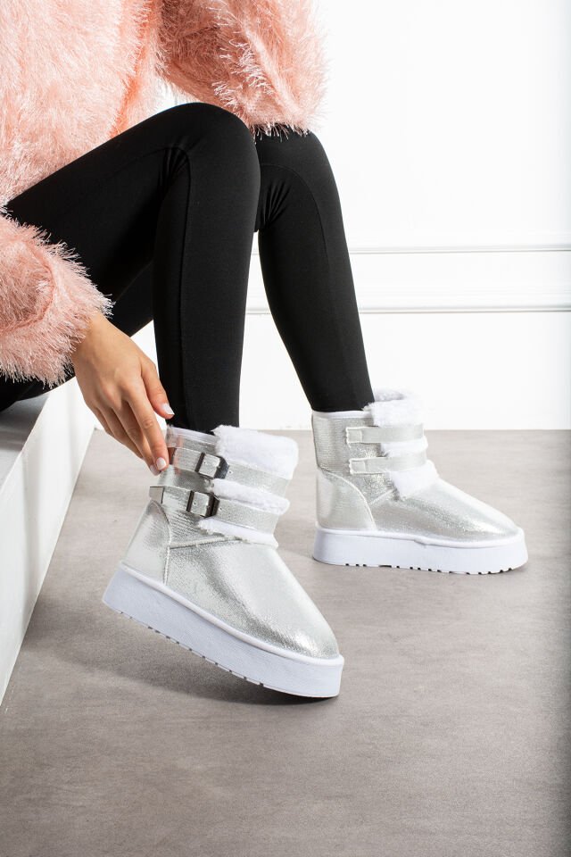 Kadın Şık Günlük Bot Bruna Gümüş - 39