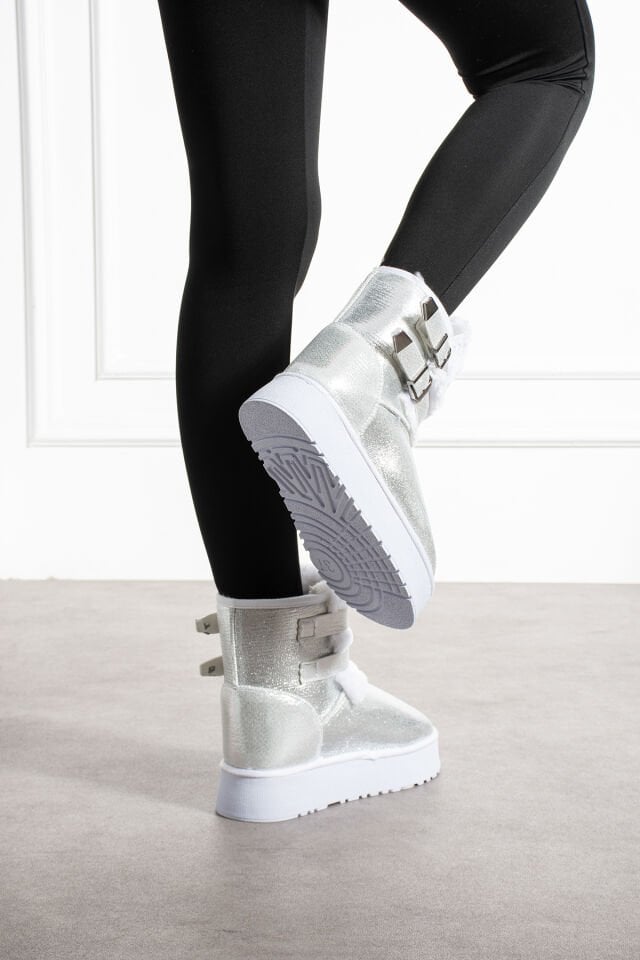 Kadın Şık Günlük Bot Bruna Gümüş - 40