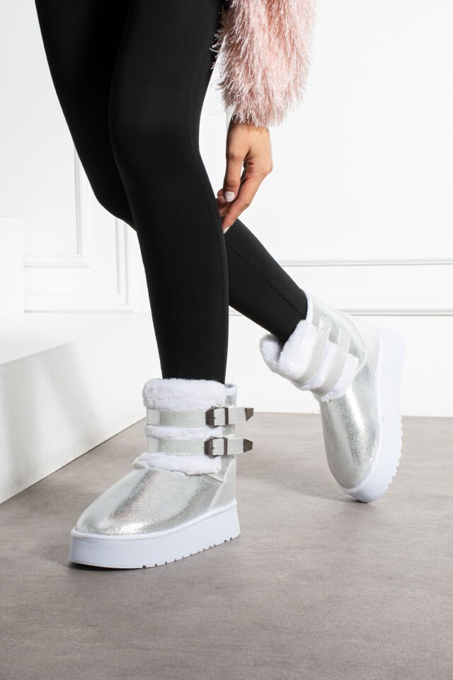 Kadın Şık Günlük Bot Bruna Gümüş - 38