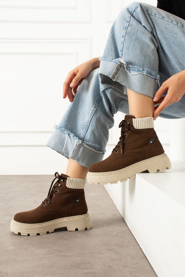 Kadın Şık Bot Kahverengi - 36