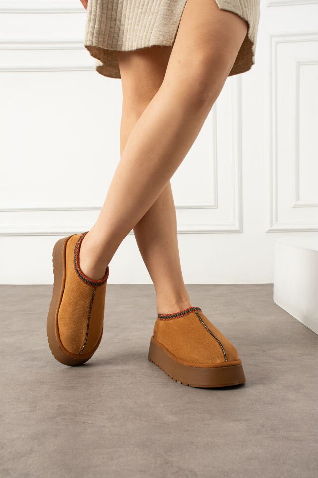 Kadın Günlük Terlik Model Bot Taba - 38