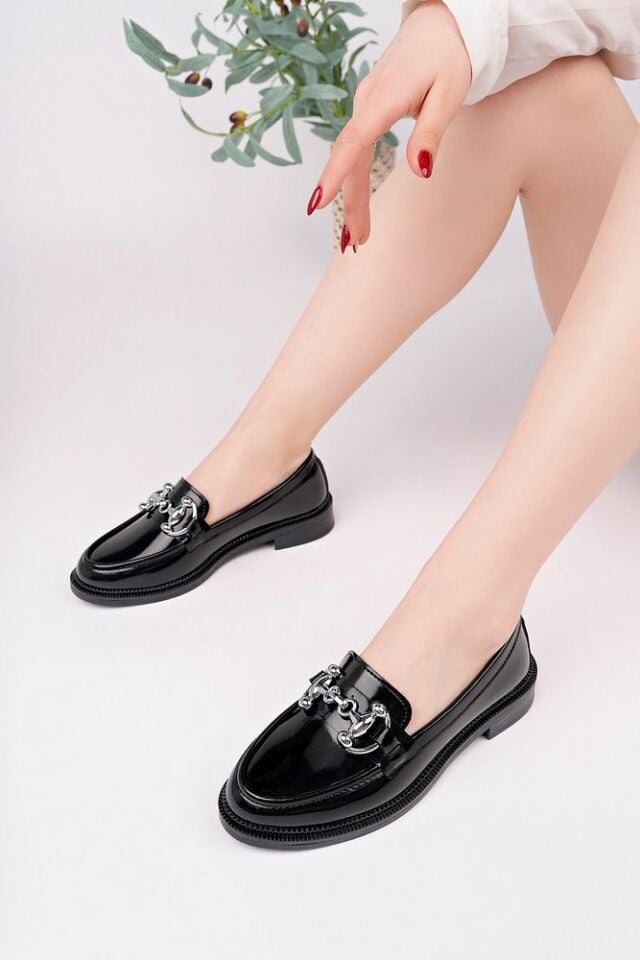 Rugan Kadın Loafer Günlük Tokalı Ayakkabı Farella