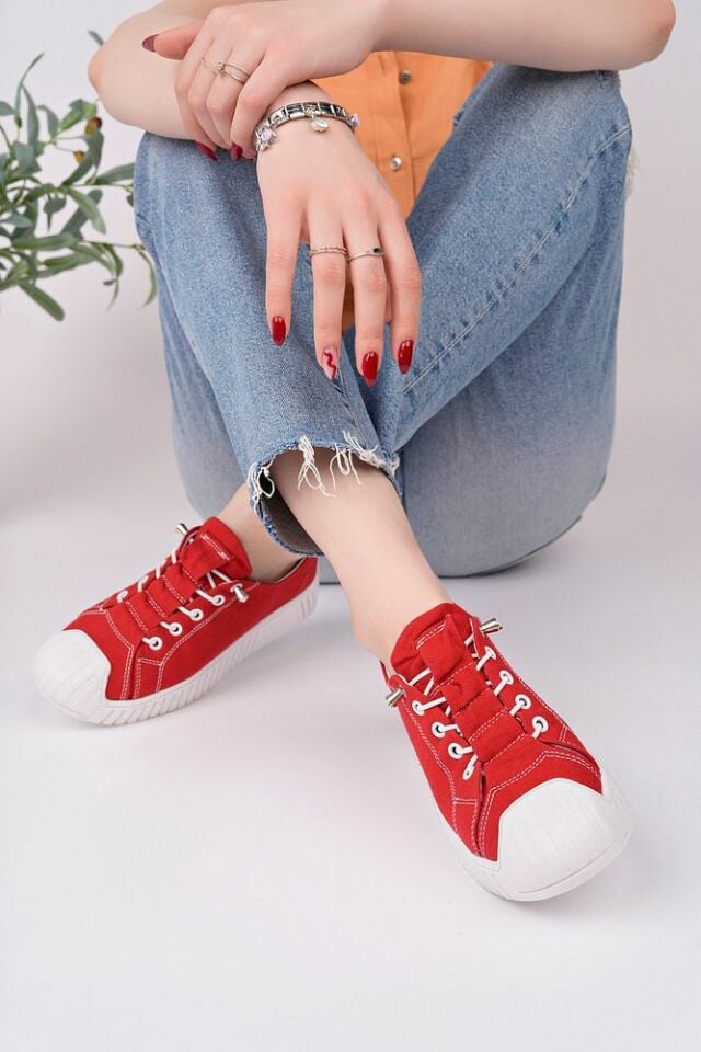 Kadın Sneaker Günlük Ayakkabı Lenira Kırmızı - 40
