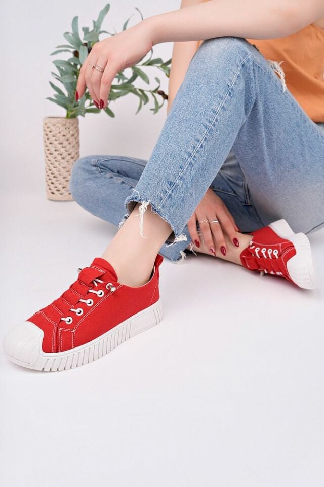 Kadın Sneaker Günlük Ayakkabı Lenira Kırmızı - 40