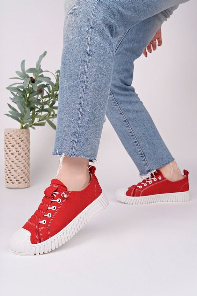 Kadın Sneaker Günlük Ayakkabı Lenira Kırmızı - 40