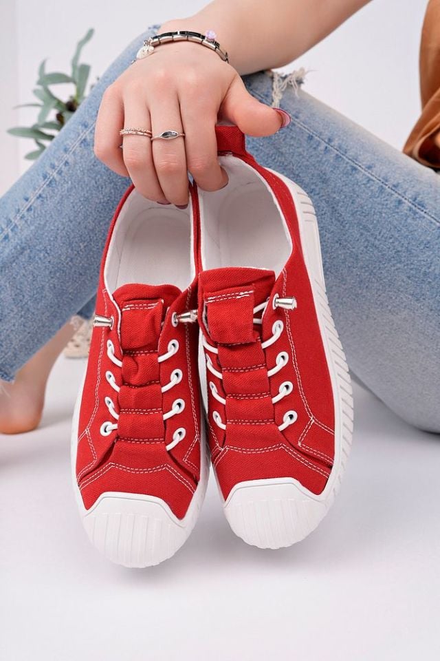Kadın Sneaker Günlük Ayakkabı Lenira Kırmızı - 40