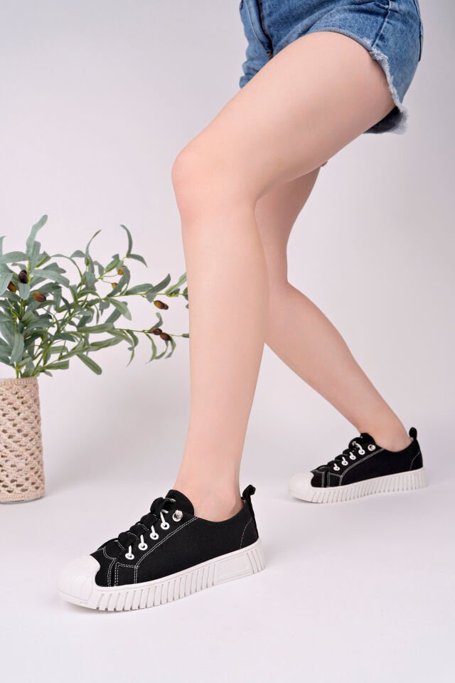 Kadın Sneaker Günlük Ayakkabı Lenira Siyah - 37