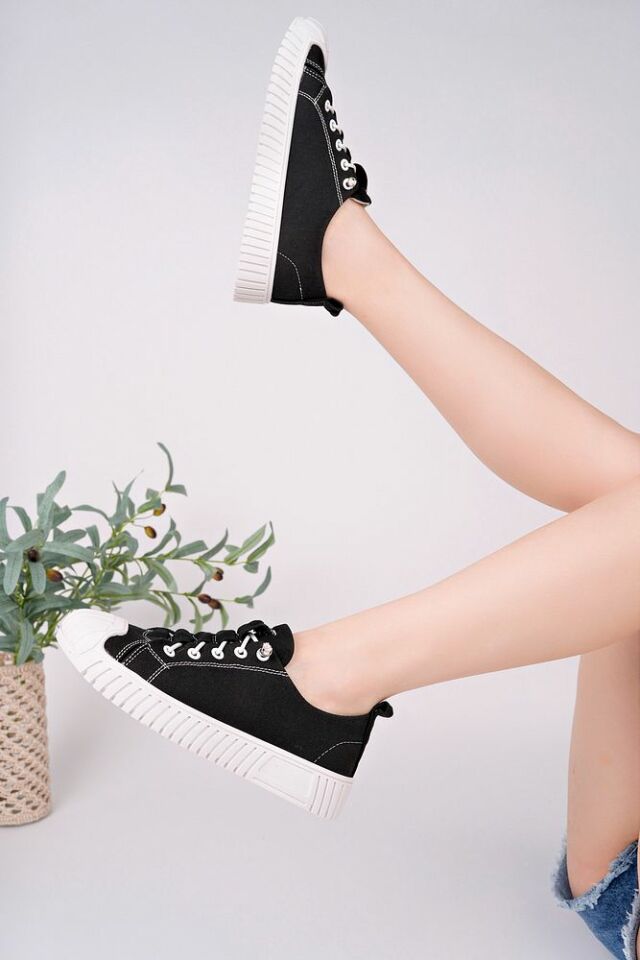 Kadın Sneaker Günlük Ayakkabı Lenira Siyah - 38