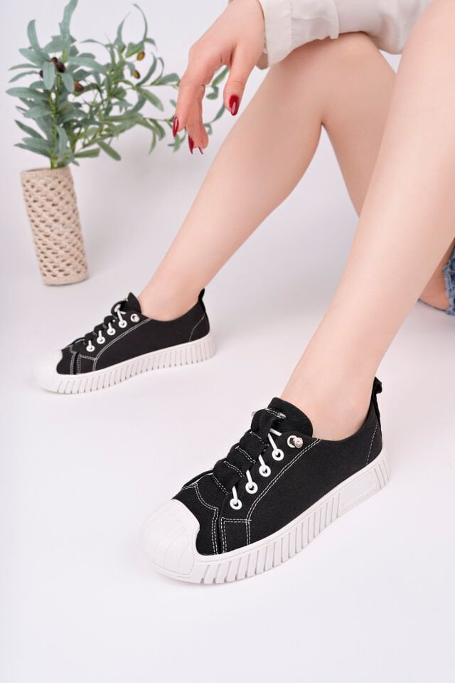 Kadın Sneaker Günlük Ayakkabı Lenira Siyah - 36