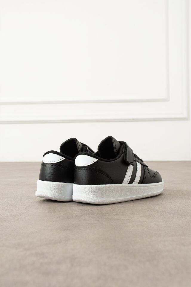 Çocuk Sneaker Günlük Ayakkabı Siyah Beyaz - 35