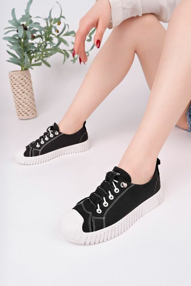 Kadın Sneaker Günlük Ayakkabı Lenira Siyah - 40